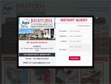 Tablet Screenshot of khaturiapropertyudaipur.com